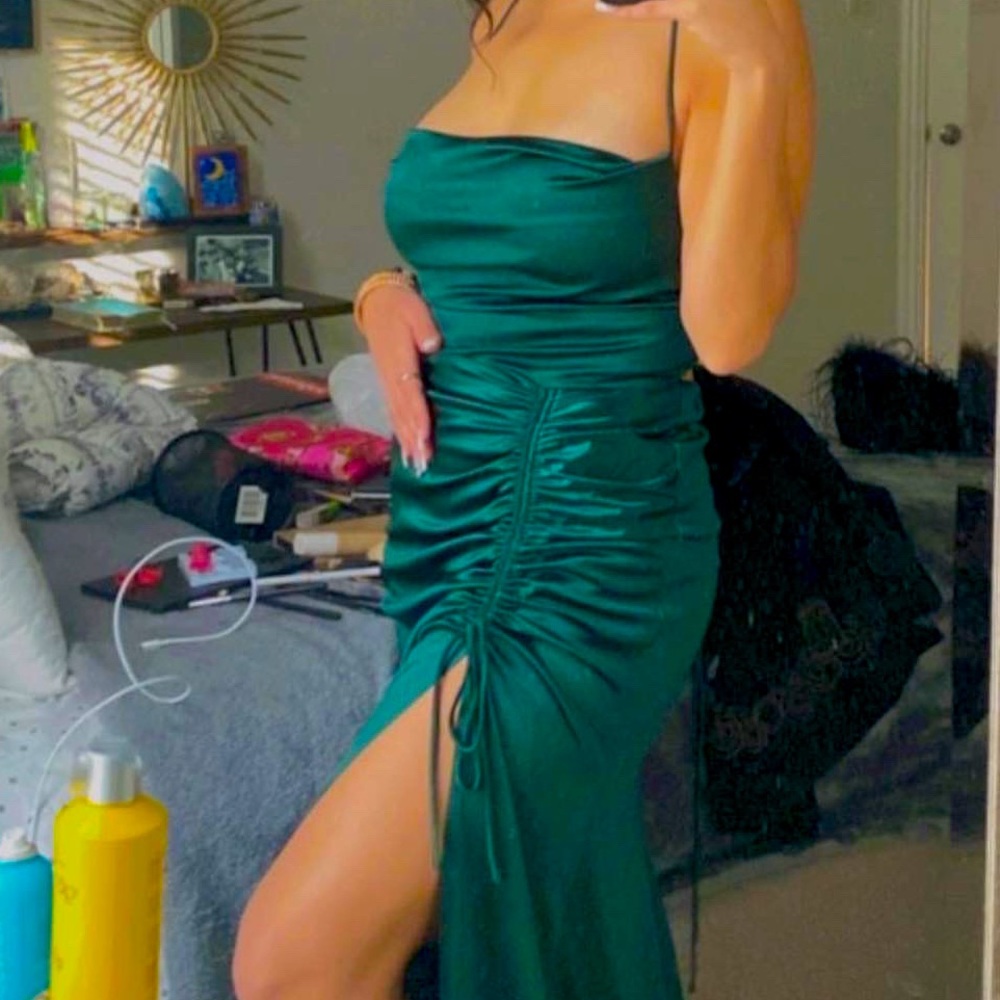Long green dress